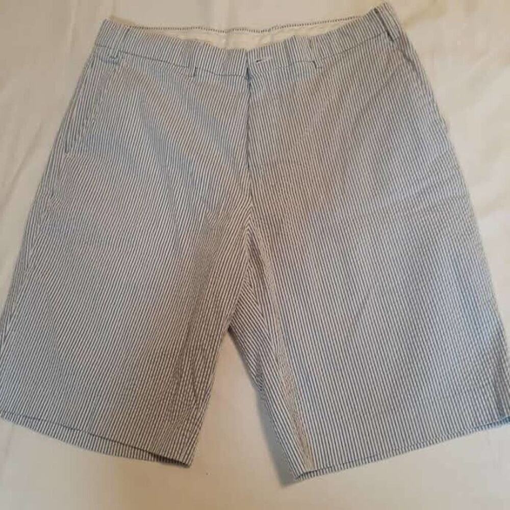 Britches Seersucker Shorts Men's Size 36 Blue & White Striped Stretch